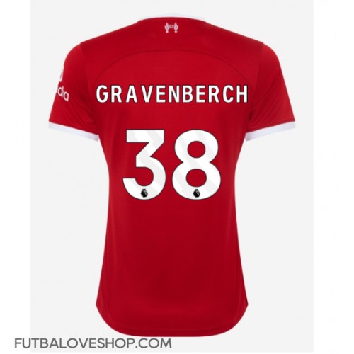 Dres Liverpool Ryan Gravenberch #38 Domáci pre Ženy 2023-24 Krátky Rukáv